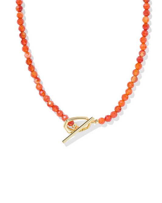 Kendra Scott Sylvia Bead Strand NK Orange Agate