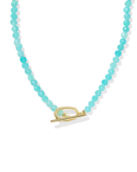 Kendra Scott Sylvia Strand Necklace Gold Teal Amazonite