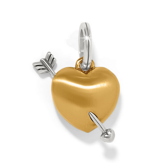 Brighton One Heart Gold Arrow Charm