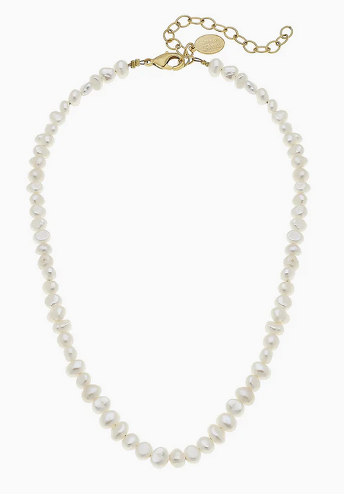 Susan Shaw Freshwater Pearl Single Strand Necklace