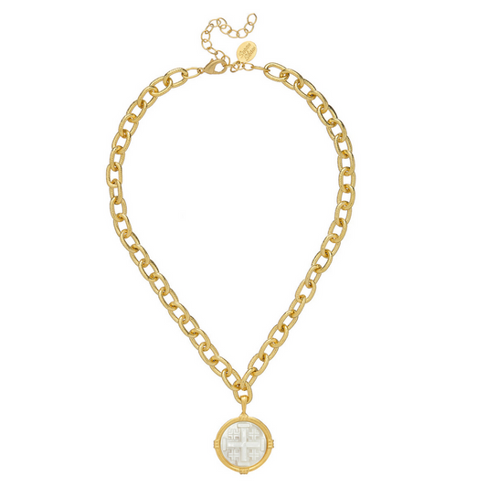 Susan Shaw Ida Jersalem Cross Necklace