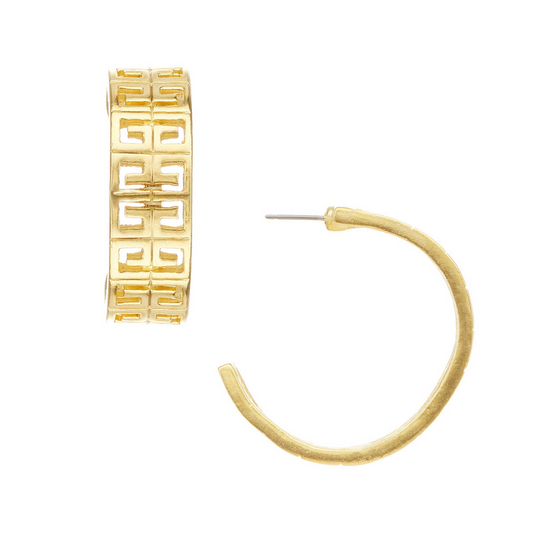 Susan Shaw Greek Key Hoops