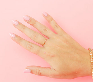 Beaded Blondes Lexi Gold 2mm Band Ring