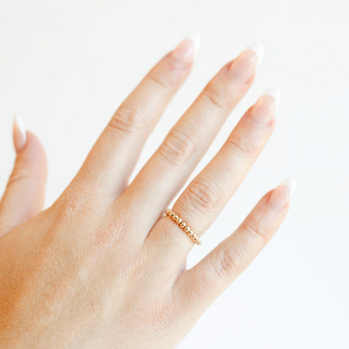 Beaded Blondes Ella 2.5 Band Ring Gold