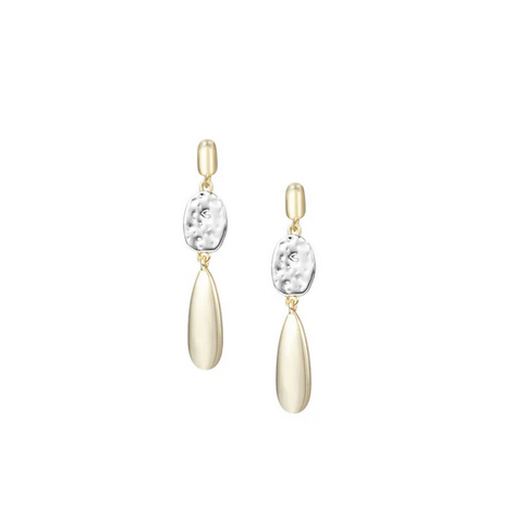 Natalie Wood Horizon Drop Earrings Gold/Silver