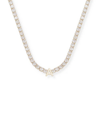 Natalie Wood Enchanted Tennis Initial Necklace