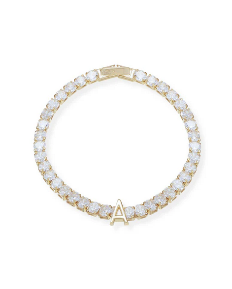 Natalie Wood Enchanted Tennis Initial Bracelet