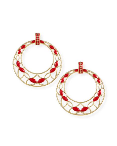 Natalie Wood Enchanted Statement Earrings Red