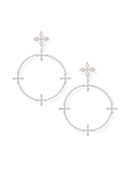 Natalie Wood Radiant Beaded Statement Earring Silver