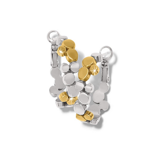 Brighton Pebble Edge Small Gold Hoop Earrings