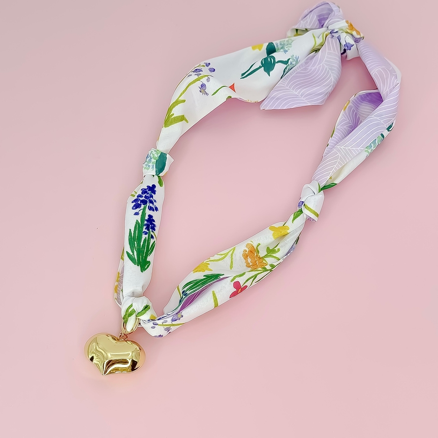 Treasure Jewels Garden Love Scarf Necklace