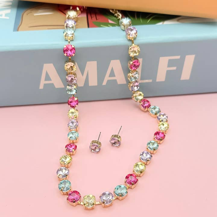 Treasure Jewels  Cotton Candy Crush Necklace