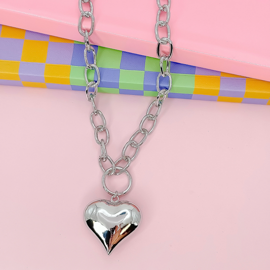 Treasure Jewels Heartbreaker Silver Necklace