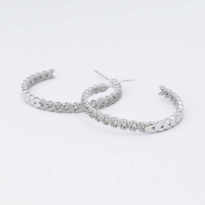 Treasure Jewels Shining Hoop Silver