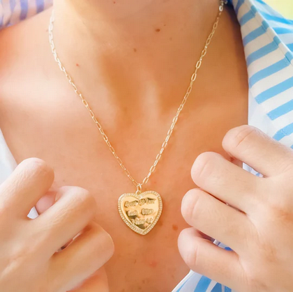 Treasure Jewels Love Each Other GOLD Necklace