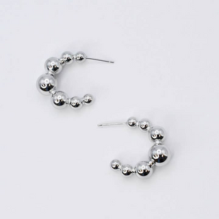 Treasure Jewels Silver Bubble Hoop Earrings