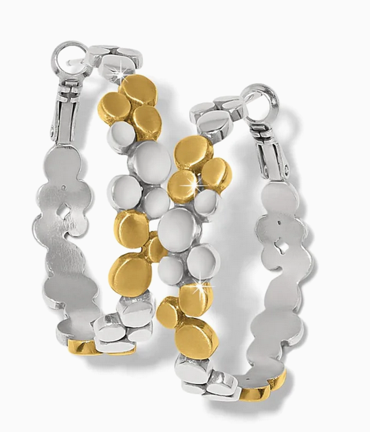 Brighton Pebble Edge Large Hoop Earring