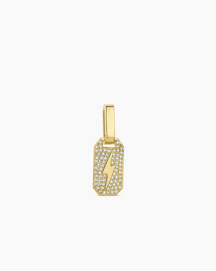 Gorjana Shimmer Bolt Tag Charm