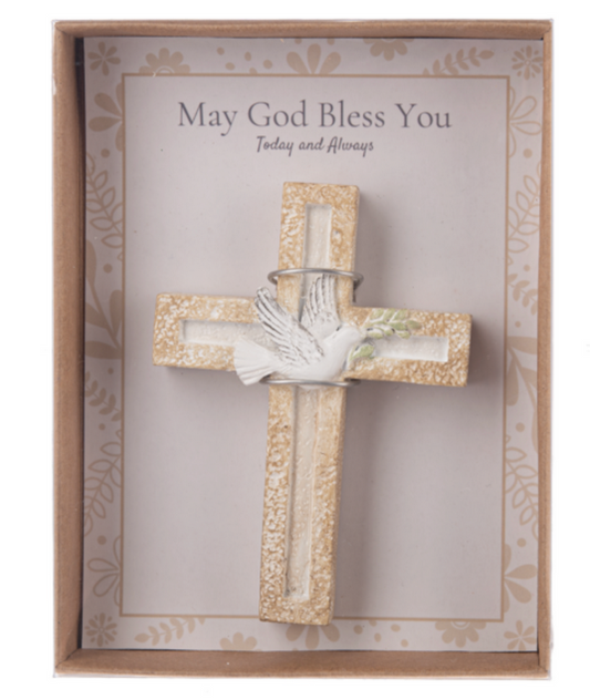 Cross in Gift Box -May God Bless