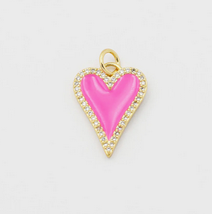 Treasure Jewels Pink Heart Charm