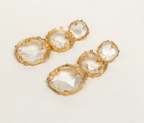 Coastal Grit Lucy Earrings Clear