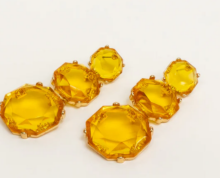 Coastal Grit Lucy Earrings Yellow