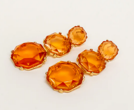 Coastal Grit Lucy Earrings Orange