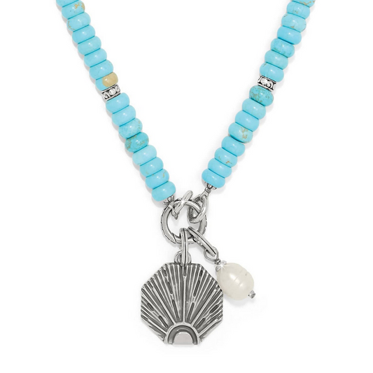 Brighton Token Charm Turq Necklace