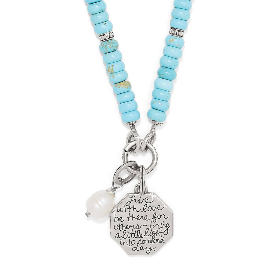Brighton Token Charm Turq Necklace