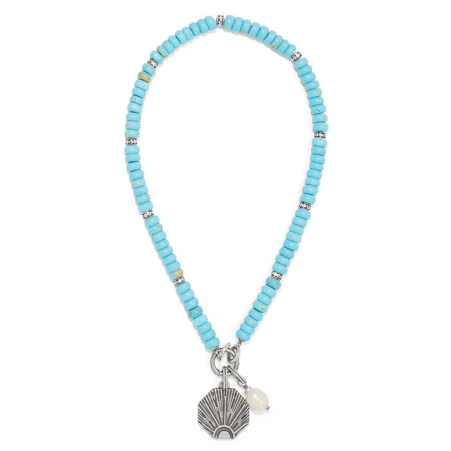 Brighton Token Charm Turq Necklace
