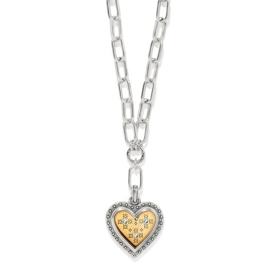 Brighton Mosaic Heart 2tn Necklace