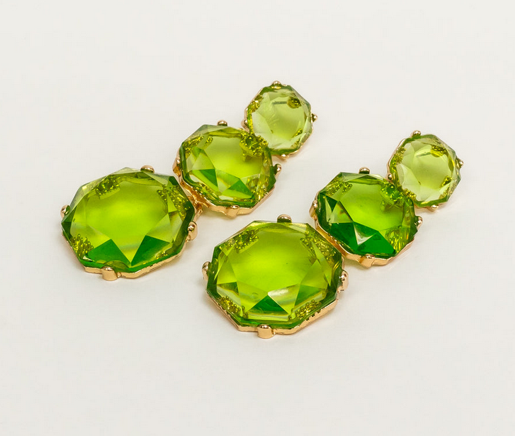 Coastal Grit Lucy Earrings Green
