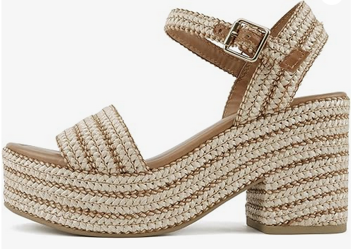 Castle Raffia Platform Wedge
