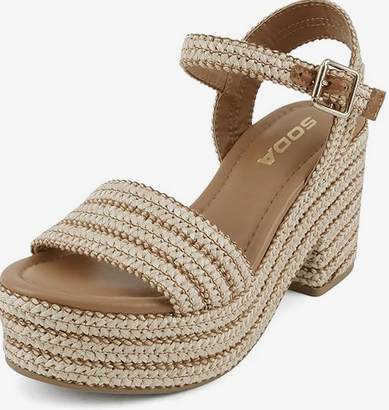 Castle Raffia Platform Wedge