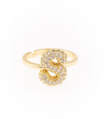 Gold Rhinestone Chloe Ring