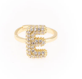 Gold Rhinestone Chloe Ring