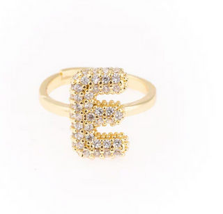 Gold Rhinestone Chloe Ring