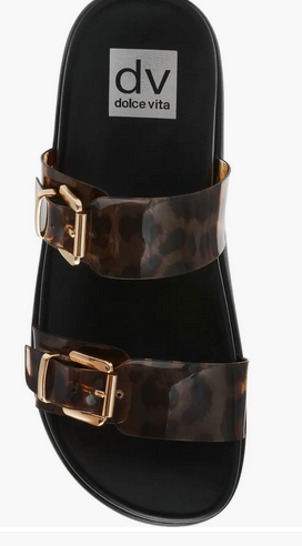 DV Ubar Leopard Black Slides