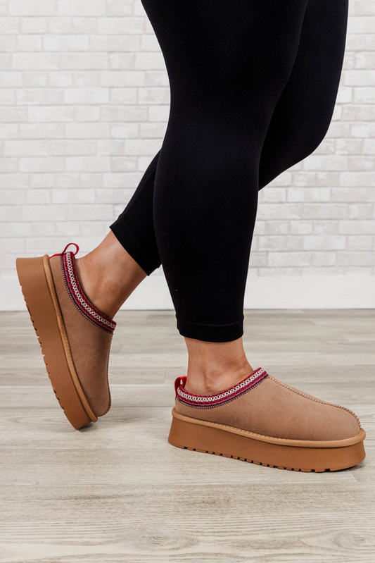 Brown Platform Slipper
