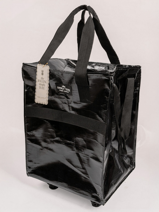 Simply Southern Black Rolling Tote