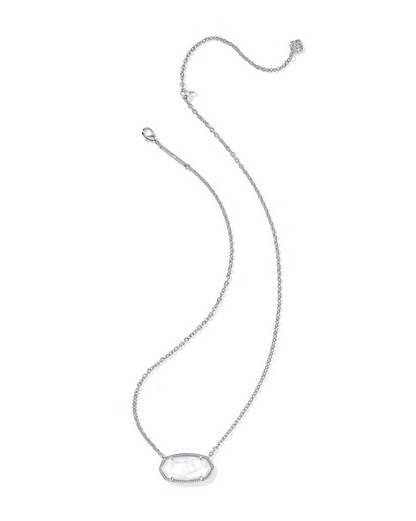 Kendra Scott Elisa Stmt Necklace -- Rhod MOP