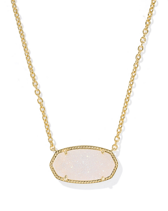 Kendra Scott Elisa Stmt Necklace -- Gold Iri Drusy