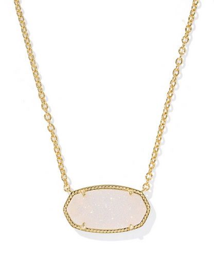 Kendra Scott Elisa Stmt Necklace -- Gold Iri Drusy