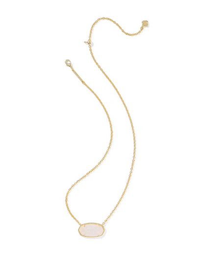 Kendra Scott Elisa Stmt Necklace -- Gold Iri Drusy