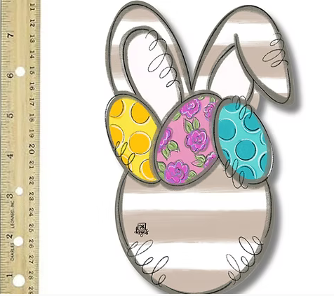 DK Striped Bunny Mini Sign