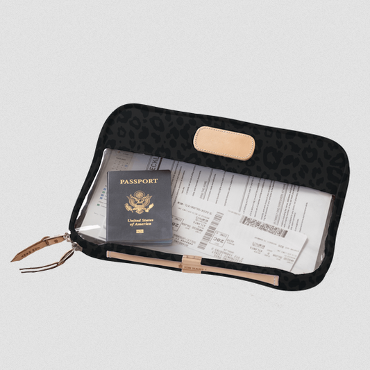 Jon Hart #1406 Clear Folio Dark Leopard