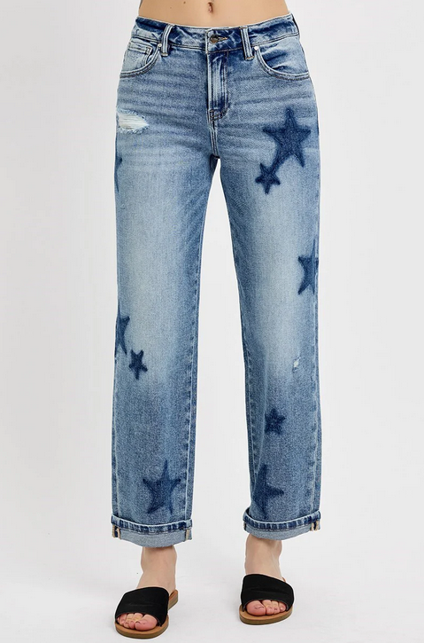 Risen Star Shadow Boyfriend Jeans