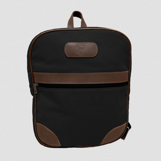 JH Backpack Oiled Leather Black Canvas