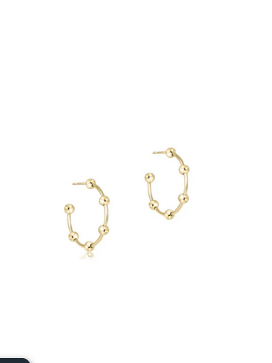 Enewton Beaded Simplicity 1" Post Hoop- 4mm Gold
