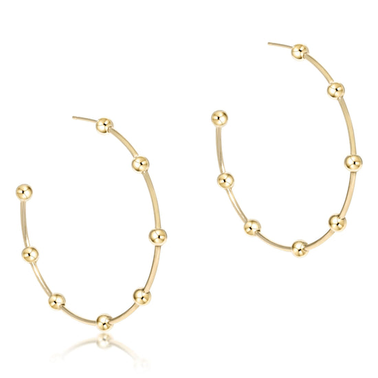 Enewton Beaded Simplicity 1.5" Post Hoop- 4mm Gold